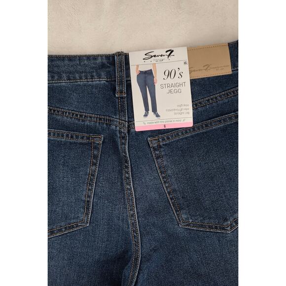 Seven7 Women's 90's Straight Jeans-High Rise-Size6-NWT - Picture 8 of 8